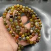 Fil de Jade 8mm, 108 perles d'agate à motif de Dragon, chaîne de pull, Bracelet à écailles brunes