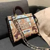 Designer bag 2023 summer tote 20% off Trend large Shoulder Messenger graffiti color painting printing