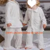 Pajamas 2023 Kids Clothes Girls Christmas Pajamas Family White Velvet Pyjamas Matching Girls Gown Soft Two Pieces Baby Sleepwear PJSL231109