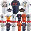 Custom 2024 honkbalshirt 44 Yordan Alvarez 27 Jose Altuve 79 Jose Abreu 2 Alex Bregman 3 Jeremy Pena 30 Kyle Tucker 20 Chas McCormick 34 Nolan Ryan Yainer Diaz Jerseys