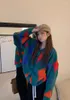 Damesbreien Korobov Y2K Kleding Tassel Design Sweater Lazy Style Cardigan Women Green Green Rapel Coat Korean Fashion Pull Femme Hiver 2023