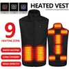 Gilet da uomo 249 aree Gilet riscaldato Uomo Donna Riscaldamento elettrico Giacca di ricarica USB Piumini caldi termici 231109