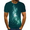 Men's T Shirts 2023 Summer 3D HD Printing Black Abstract T-shirt For Men And Women Couples Short Sleeve O-neck Fashion Children's