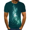 Heren t shirts 2023 zomer 3d hd printen zwart abstract t-shirt voor mannen en vrouwen koppels korte mouw o-neck fashion Children's