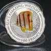 Artes e artesanato Africano Tropical Fish Coin Commemoration Gold e Silver Moedy of Marine