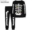 Pajamas Saileroad Boys Autumn Pajamas Kids Skeleton Pajama Set Child Sleepwear Toddler Girls Pajamas Halloween PJS Winter Pijamasl231109