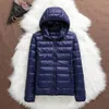 Women's Down Parkas S-4XL 15Colors Slim Solid Windproof Zipper Jacket With Hat White Duck Down Casual Women Autumn Winter Warm Outdoor Coat 231108