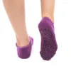 Mulheres meias de alta qualidade yo ga secagem rápida anti-deslizamento amortecimento bandagem pilates ballet boa aderência algodão masculino fitness