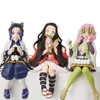 Anime Anime Demon Slayer Action Figure Nezuko Eat Rice Balls Boneca Brinquedos