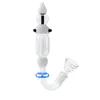 Headshop214 CSYC NC004 Dab Rig Glass Water Bong About 8.08 Inches OD 38mm Smoking Pipe 14mm Titanium Nail Glass Bowl Adaptor Clip Spill-Proof Bubbler Bongs