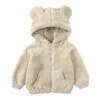 Ceketler Kiddiezoom Bebek Kış Kalın Ceket Çocuklar Sıcak Ceket Toddler Erkek Kız Katlar 1-7 Yıl 2023 Sonbahar Bebek Giysileri