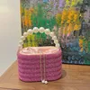 Evening Bags Crystal Metal Clutch Bag Boutique Pearl Handle Shiny Candy Colorful Purse and Handbags Bridal Wedding 231108