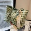 Abendtaschen Rosa Khaki Karierte Umhängetasche für Damenmode Große Öko-Tragetaschen Große Einkaufstasche Leder-Design-Handtasche Neuheiten 231108