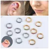 Orecchini a cerchio Huggie 8mm Colorful CZ Zircone Ear Stud Cubic Zirconia Piercing Orecchino Anello al naso Gioielli per il corpo