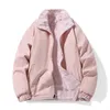 メンズダウンパーカス冬の濃い暖かいジャケットソリッドカラーフリースジッパーロングリーエレブコートパーカープラスサイズ231108