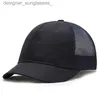 Cappelli a tesa larga da uomo a testa larga da uomo taglie forti Baseball C da uomo estivo in tessuto sottile a rete cappello da sole maschile cappelli con visiera corta 55-62 cmL231109