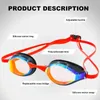 Schwimmbrille Professionelle Silikagel-Tauchbrille Rennbrille Beschichtung Wasserdichte Anti-Fog-Schwimmbrille Wettkampf-Schwimmbrille P230408