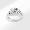 Wedding Rings Korean Open Adjustable Beads Ball Finger For Women Ring Jewelry Valentine's Day GIFT