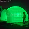 16 Changing Colorful Lighting Inflatable Igloo Camping Marquee White Dome Tent with Free Air Blower for Party