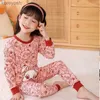 Pijamas Conjunto de pijamas para bebés, ropa de algodón de manga larga para niños, ropa de dormir de dibujos animados para adolescentes, pijamas de oso lindo para niños de 8, 10, 12 y 14 años L231109