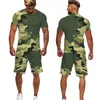 Survêtements pour hommes Été Camouflage Tees / Shorts / Costumes T-shirt pour hommes Shorts Survêtement Sport Style Camping en plein air Chasse Casual Vêtements pour hommes 231109