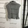 Womens Sleeveless Sweaters Tops Luxury Knit Tees Sweater Personality Letters Jacquard Sweater Winter Soft Shirt Sweater