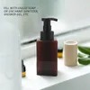 Sıvı Sabun Dispenser 2 Paket Köpük 15 oz doldurulabilir köpük el boş plastik pompa şişesi konteyner - Kahverengi 450ml