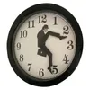 Wall Clocks Walks Clock British Comedy Inspired Ministry of Silly Walk Classic Funny Watchwalking Silent Mute