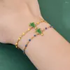 Braccialetti con ciondoli per albero di Natale con perline Bracciale in acciaio inossidabile per donne e ragazze Gioielli per feste di Natale