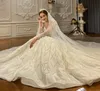 2024 Nuovo arrivo A-line Abito da sposa Scoop Ricamo completo Perline Maniche lunghe Illusion Abiti da sposa da donna Vestido De Novia Custom Made Arabo Dubai