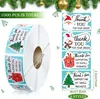 Wrap Prezent 500pcs Wesołych Świąt Snowman Old Man Ticker Pudełko ZAPALETOWANE