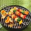 Verktyg BBQ Kabob Skewer rostfritt stål Premiumspett set med 20 platt vridna återanvändbara för grillning