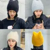 Beanieskull Caps Winter Warm Lovely Sticked Hats For Women Casual Soft Angola Rabbit päls Beanie Hats Glris Lady Bonnet Gorros 231109