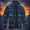 Męskie Parkas Winter Plaid Cotton Jackets Mens Długie rękawowe pikowana flanelowa kurtka koszulka Multi-Pockets Turwear Coats Tops 231109