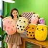 24cm 35cm 50cm Creative Party Favor Simulation Milk Tea Plush Toy Cup Cushion Cute Funny Doll Pearl