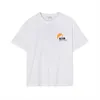 Men's T-Shirts Rhude's New Spring-Summer F1 Grand Prix Motor Racing Cotton Round Neck Sunset Print T-Shirts For Men And Women