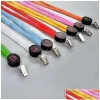 Éclairage de nouveauté LED Light Up Lanyard Porte-clés ID Porte-clés 3 modes Clignotant Corde suspendue 7 couleurs Lumières de livraison directe Dhhnw Dhrmx LL