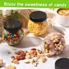 Storage Bottles 24Pcs 8.5oz Plastic Candy Jars Side Cookie Jar Bulk Kitchen Counter Clear Container Wide Mouth