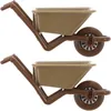 Décorations de jardin 2 pcs Chariot Modèle Table Miniatures Maison Ornement Ornement Accessoire Jouet ABS Enfants