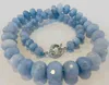 Chains Fashion 10-18 Mm Brazilian Faceted Blue Abacus Beads Necklace