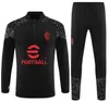 Milans Training Suit IBRAHIMOVIC Soccer Inter Milano Milans Jersey Jacket Survetement 23 24 Maillot Hommes et Enfants Train Kit de Foot Football Survêtements