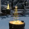 Decorazioni natalizie Decorazione per albero di Natale a LED solare impermeabile esterna Luci a corda alimentate ad energia solare Anno Ornamento Decorazione del giardino 231109