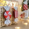 Julekorationer 1set Big Lollipop Candy Cane Christmas Tree Hanging Pendant Noel Xmas Gifts Year Ornament Christmas Home Decorations 231109