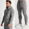 Set da corsa Abbigliamento sportivo Felpe con cappuccio Pantaloni Uomo Pantaloni da jogging autunnali Felpa sportiva Pantaloni sportivi Palestra Abbigliamento fitness Tute maschili in cotone