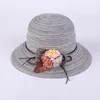 Wide Brim Hats Fashion Women Straw Sun Hat Summer Lady Flower Lovely Ladies For Panama Outdoor Beach Caps Travel HatWide