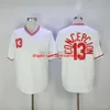 Camisetas de béisbol Jersey vintage 4 Brandon Phillips 13 Dave Concepcion5 Johnny Bench 8 Joe Morgan 11 Larkin