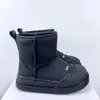 Balenicasse Balencigaa Balenicasse Balenic de la meilleure qualité de cuir Boots Boots Zipper Snow Shearling Boot de la cheville avec zip zip à fourrure Fluffy Casque de plaquette de capuchon