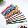 Chopsticks Ruiming Five Color High Temperatur Resistant Children's Silicone Table Seary Baby Training Spoon