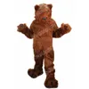Costume della mascotte dell'orso grizzly della peluche di Halloween Personaggio dei cartoni animati del tema anime Costume da adulto unisex per la festa di Natale
