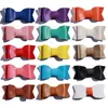 Hair Accessories 50PCS 7.5CM Synthetic PU Leather Bows Knot For Headbands U Pick Bow With Clip